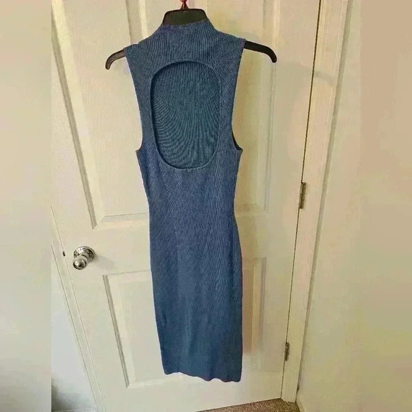 Aritzia Babaton Compose Sleeveless Dress Knit Cut-Out Midi Slab Dress Size L - Picture 3 of 4